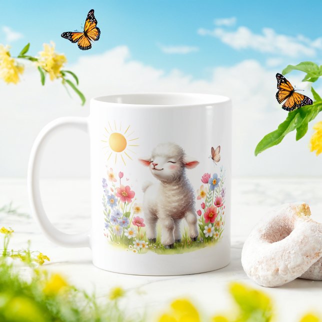 Spring Watercolor Lamb - Kid Mug (Creator Uploaded)