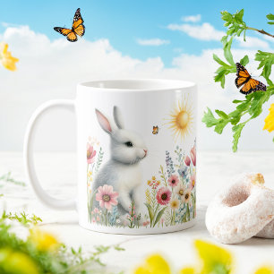 Spring Watercolor Rabbit - Customized Kid Mug