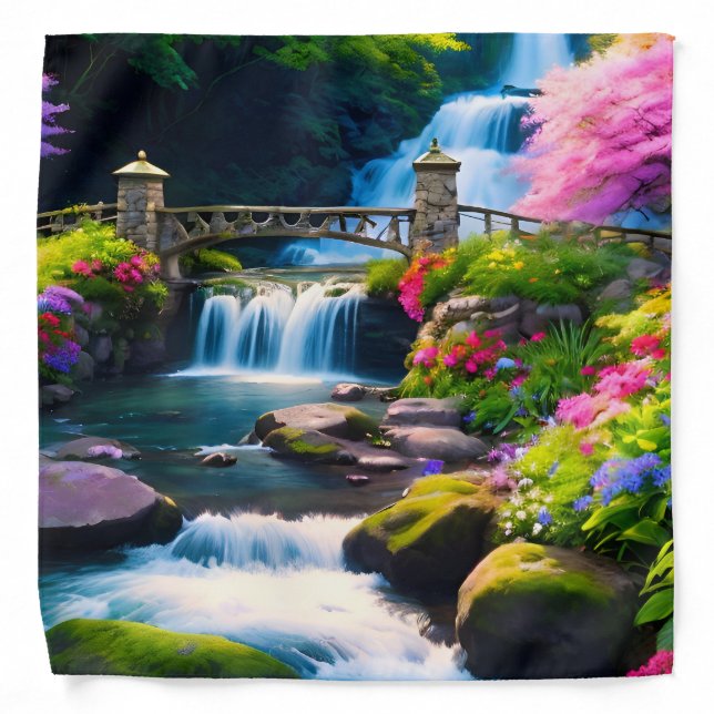 Spring Waterfall 1 Bandana (Front)