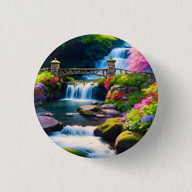 Spring Waterfall 1 Button (Front)
