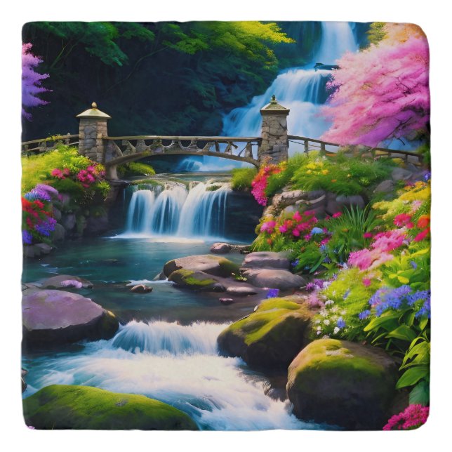 Spring Waterfall 1 Trivet (Front)