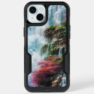 Spring Waterfall Mountain Pink Flowers 11 iPhone 15 Plus Case