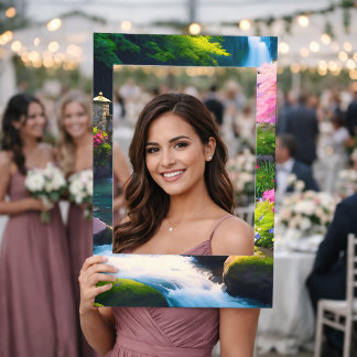 Spring Waterfall Selfie Frame