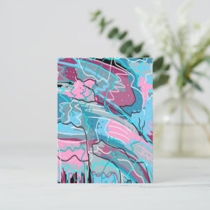 Spring Waters Abstract Art Postcard