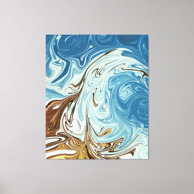 Spring Waves | Best colorful painting Canvas Print (Front)