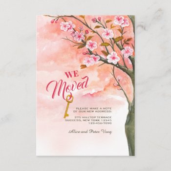 Spring We Moved Announcement by CottonLamb at Zazzle
