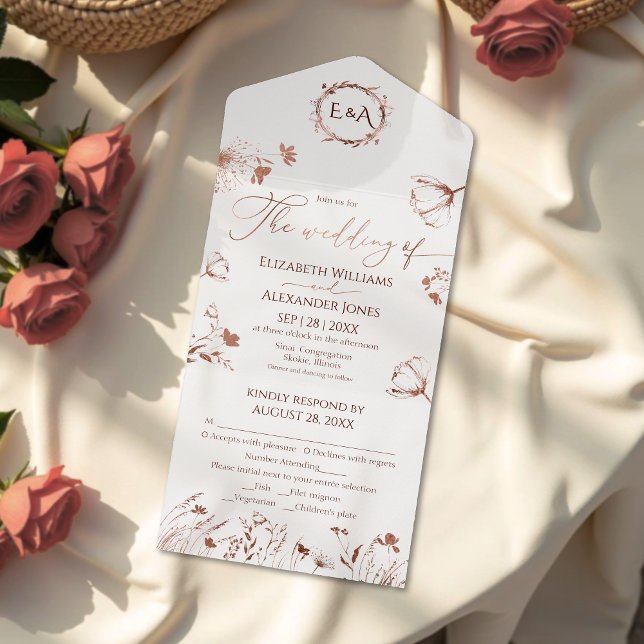 Spring Wedding All In One Invitation Wildflower (Creator Uploaded)