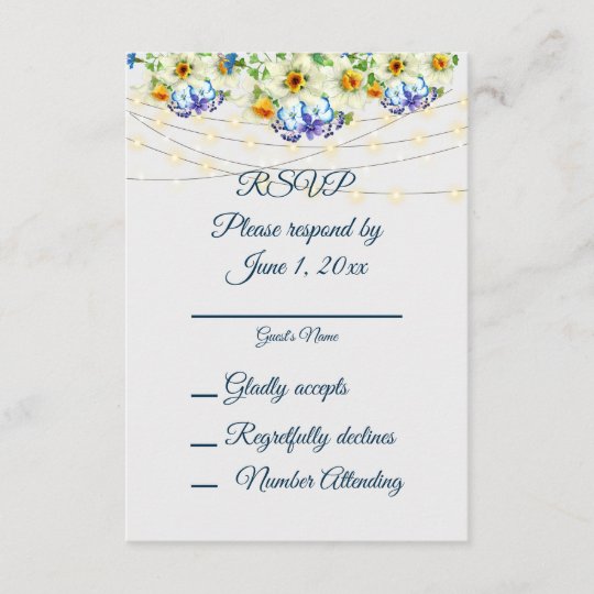 Spring Wedding And Reception Rsvp Menu Options Zazzle Spring Wedding And Reception Rsvp Menu Options