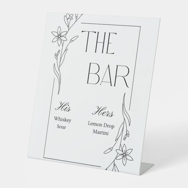 Spring Wedding Bar Sign (Front)