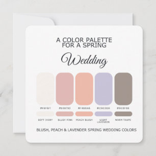 Spring Wedding Colors Palette 2026 Card