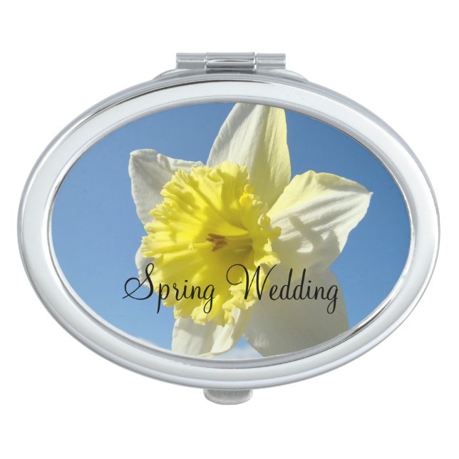 Spring Wedding Compact Mirrors Bridal gifts (Front)