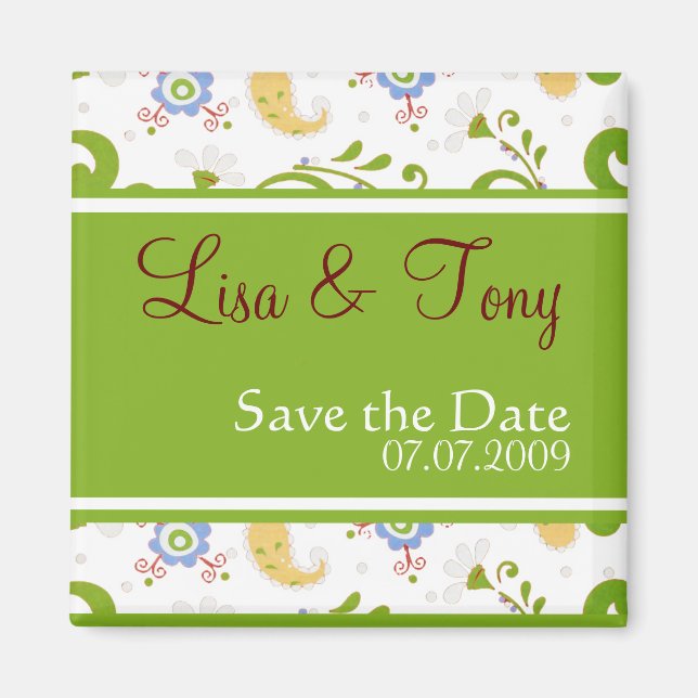 Spring Wedding - Customized Magnet (Front)