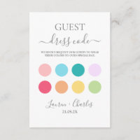 Spring Wedding Dress Code insert card