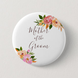 Spring Wedding flowers Mother of the Bride Button