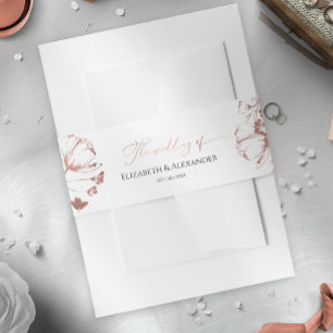 Spring Wedding Invitation Belly Band Wildflower