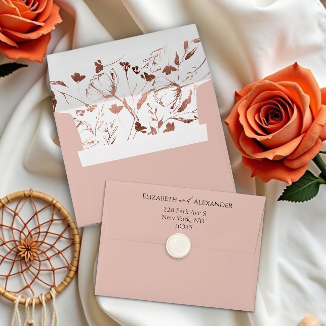 Spring Wedding Invitation Envelope Wildflower (Creator Uploaded)