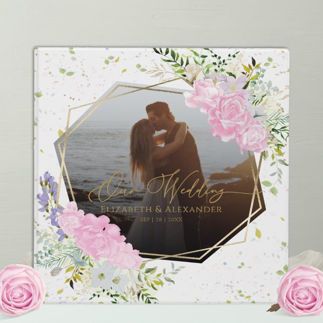 Spring Wedding Photo Wildflower 3 Ring Binder (Creator Uploaded)