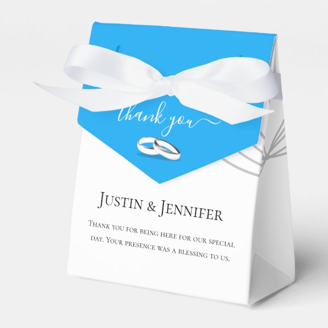 Spring Wedding Rehearsal Dinner  Favor Boxes (Front Side)