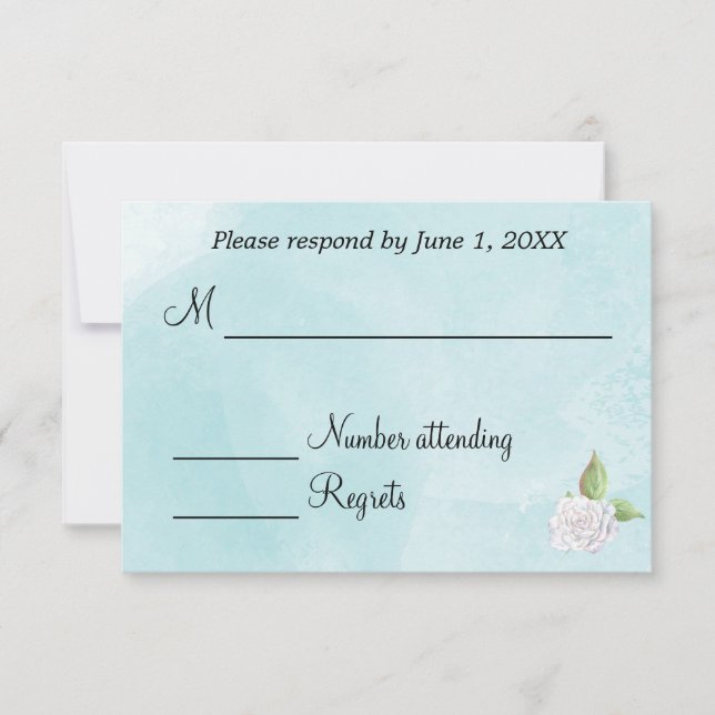 Spring Wedding  RSVP Card (Front)