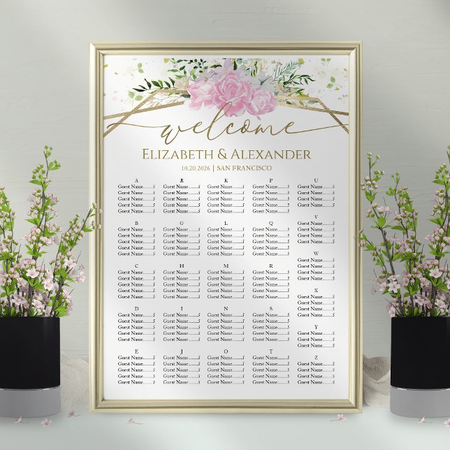 Spring Wedding Seating Charts Gilded Wildflower (Creator Uploaded)