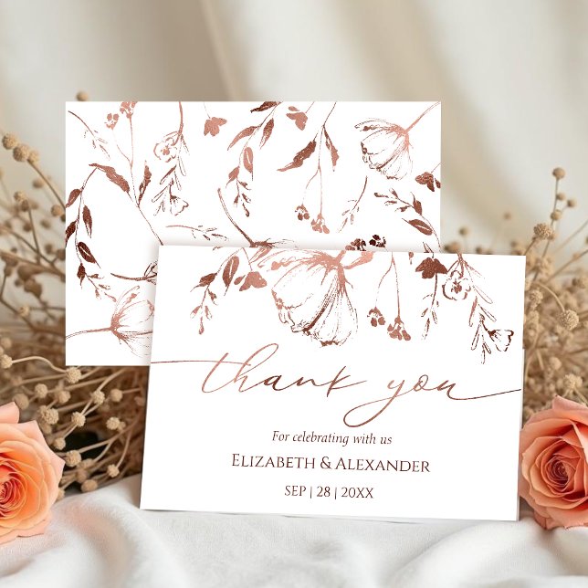 Spring Wedding Thank You Card Wildflower (Creator Uploaded)