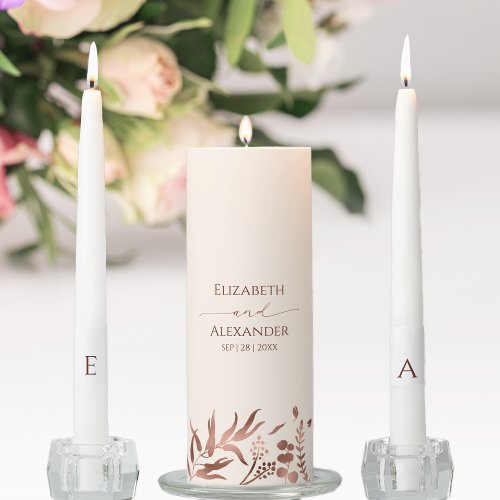 Spring Wedding Unity Candle Set Wildflower