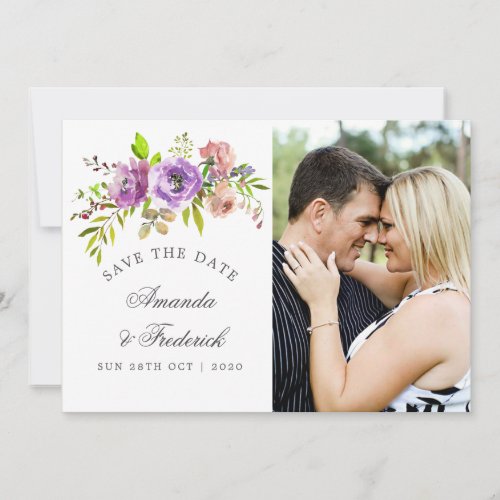 Spring Wedding Watercolor Floral Save the Date