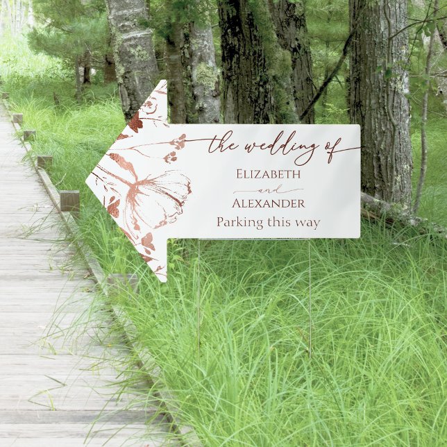 Spring Wedding Wildflower Arrow Yard Sign (Creator Uploaded)