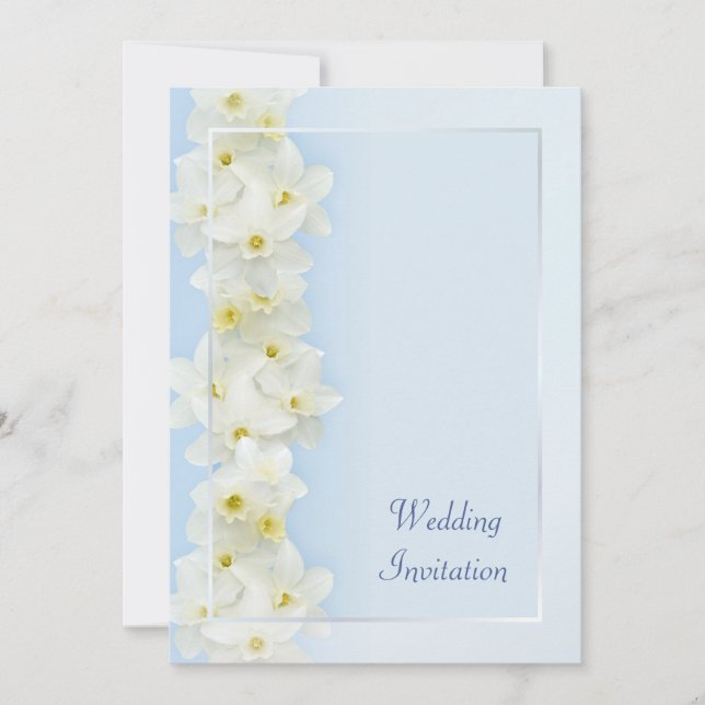 Spring wedding with daffodils invitation (Front)