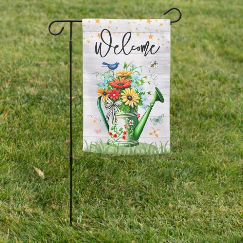 Spring Welcome Floral Garden Flag