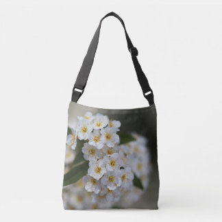 Spring White Flowers Crossbody Bag