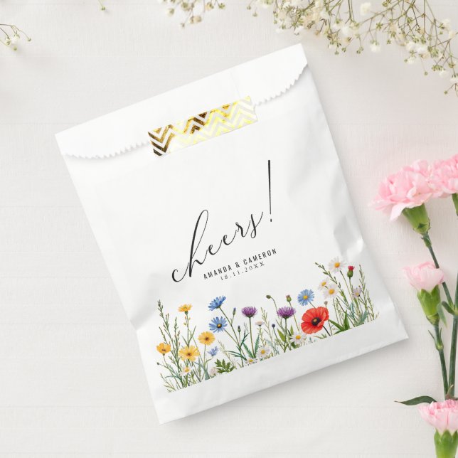 Spring Wild Flower Meadow Wedding  Favor Bag (Sealed)