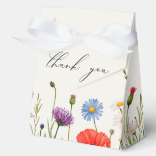 Spring Wild Flower Meadow Wedding Favor Boxes