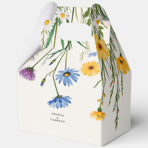 Spring Wild Flower Meadow Wedding Favor Boxes