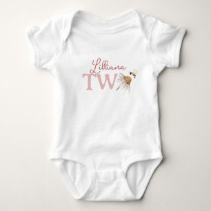 Spring Wildflower 2nd Birthday Party Baby Bodysuit