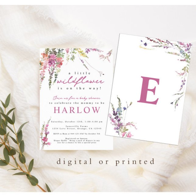 Spring Wildflower Baby Shower Invitation (Creator Uploaded)