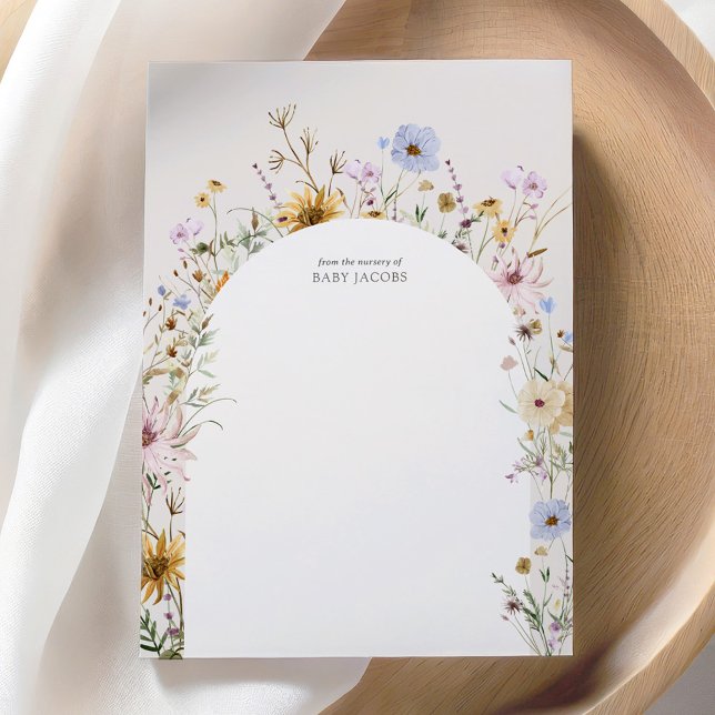 Spring Wildflower Baby Shower Thank You Card (Creator Uploaded)