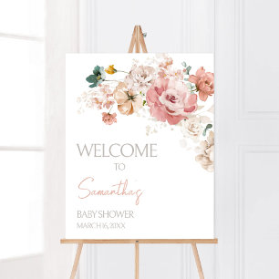 Spring Wildflower Baby Shower Welcome Poster
