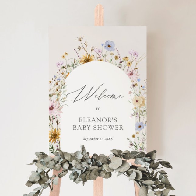 Spring Wildflower Baby Shower Welcome Sign (Creator Uploaded)