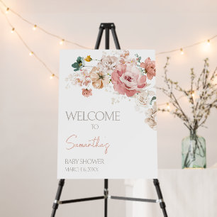 Spring Wildflower Baby Shower Welcome Sign