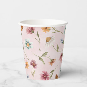 Spring Wildflower Birthday Party Paper Cups