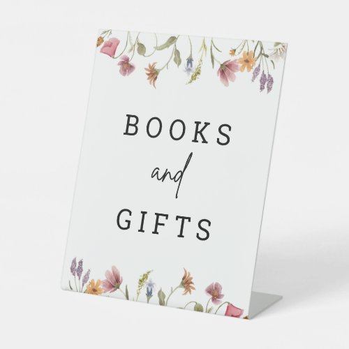 Spring Wildflower Books and Gifts Table Sign