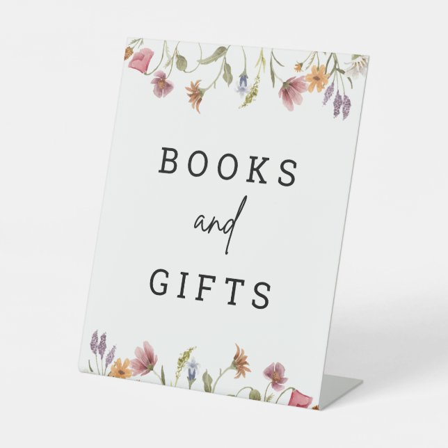 Spring Wildflower Books and Gifts Table Sign (Front)