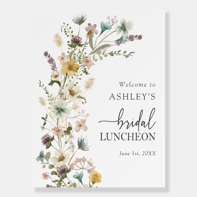 Spring Wildflower Bridal Luncheon Foam Board (Front)