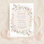 Spring Wildflower Butterfly Garden Sweet 16 Invitation<br><div class="desc">This exclusive Sweet 16 invitation is a gateway to enchantment, adorned with delicate pastel wildflowers that dance in shades of pink, blush, lavender, yellow, and blue. The design captures the essence of a whimsical fairy tale, inviting you to partake in a celebration that's as magical as the story it honors....</div>