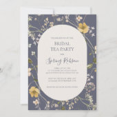 Spring Wildflower | Dusty Purple Bridal Tea Party Invitation (Front)