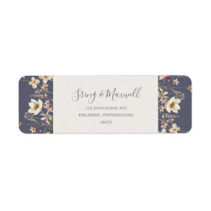 Spring Wildflower Dusty Purple Return Address Label