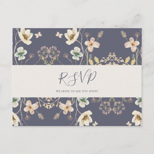Spring Wildflower  Dusty Purple Song Request RSVP Postcard