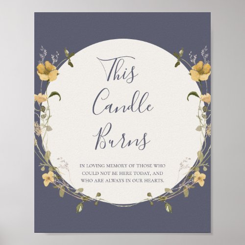 Spring Wildflower Dusty Purple this Candle burns Poster