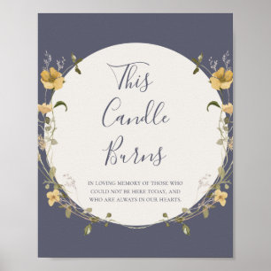 Spring Wildflower Dusty Purple this Candle burns Poster